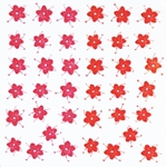 Nail Art Stickers - Pink/Red flowers 